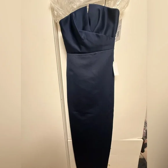 JAYGODFREY Midnight Blue Navy  Strapless Dress Szie 8 - Picture 3 of 14